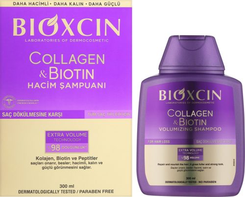 Bioxcin Collagen & Biotin Sampon 300 ml - Hajerősítő, ritka hajra