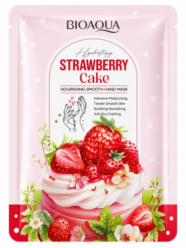 Bioaqua kézmaszk - eper torta illat