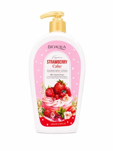 Bioaqua testápoló epres torta illatú - 400 ml