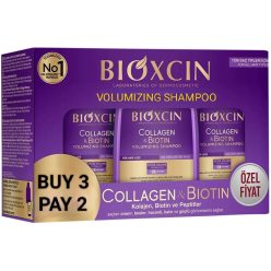   Bioxcin Collagen & Biotin Sampon 2+1 multipack Hajerősítő/Dúsító