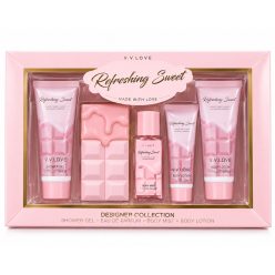   V. V. Love 4 darabos szett - Refreshing Sweet (tusfürdő, parfüm, body lotion)