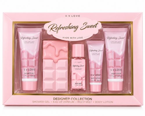 V. V. Love 4 darabos szett - Refreshing Sweet (tusfürdő, parfüm, body lotion)