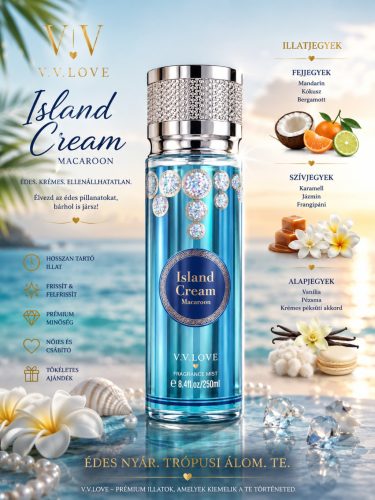 V. V. Love Island Cream Macaroon testpermet 250 ml VL9056-364